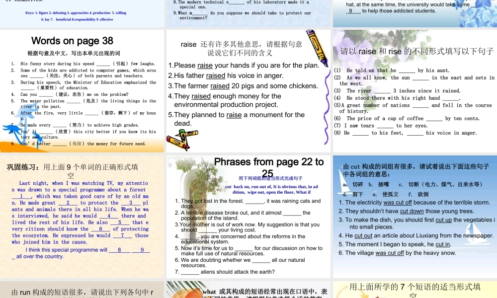 高中英语 Unit 2(Words and expressions)课件 牛津模块选修5 课件