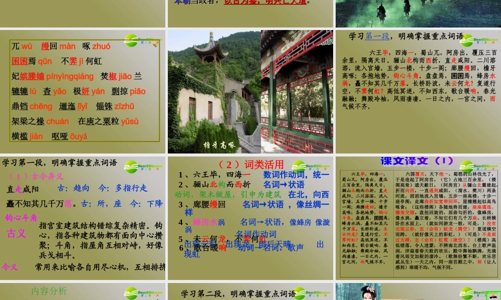 高中语文 第四单元第14课(阿房宫赋)课件 语文版必修3 课件