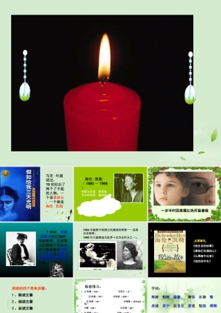 高中语文 (假如给我三天光明)课件 苏教版必修2 课件