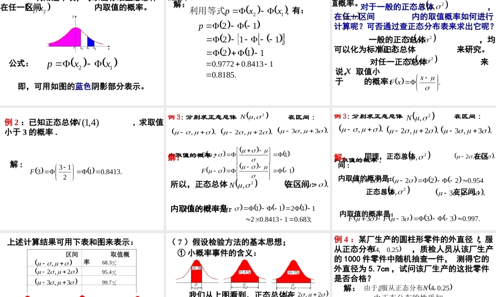 正态分布3 高三数学概率与统计课件集锦[整理八套]新课标 人教版 flash 高三数学概率与统计课件集锦[整理八套]新课标 人教版 flash