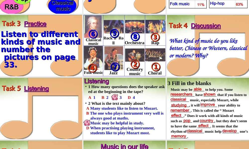 高中英语 Unit 5  Music interview课件 新人教版必修2 课件