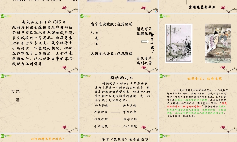 高中语文(琵琶行)教学课件新 人教版必修3 课件
