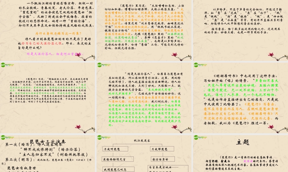 高中语文(琵琶行)教学课件新 人教版必修3 课件