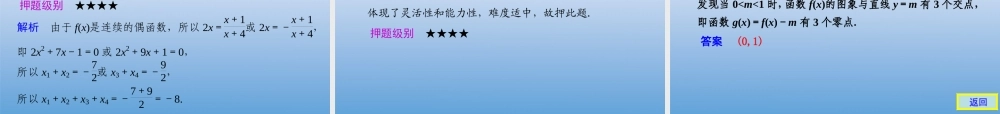 高考数学 二轮专题复习 专题1第3讲 函数与方程及函数的应用课件