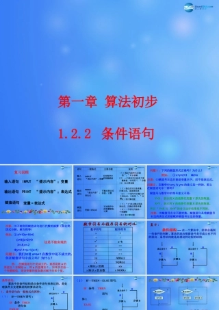 高中数学 122 条件语句课堂教学课件1 新人教A版必修3 课件