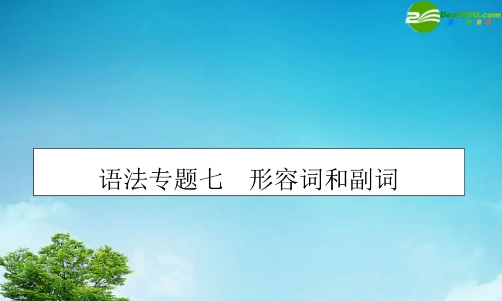 高考英语第一轮总复习经典实用学案 语法专题7 学案