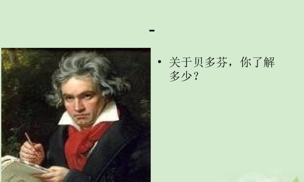 高中高一音乐 贝多芬课件