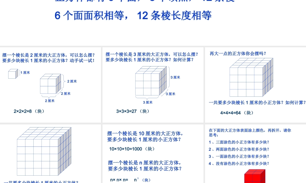 探索图形—正方体涂色问题