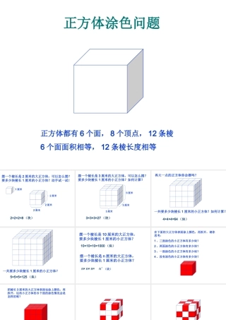 探索图形—正方体涂色问题