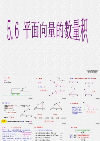 高二数学平面向量的数量积课件