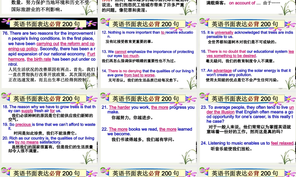 高考英语 书面表达必背课件