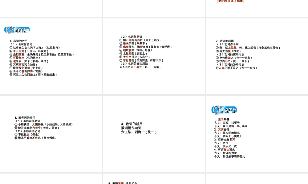 高中语文备战精品课件：古代散文二 课件