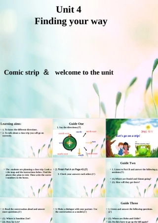 江苏省连云港市东海县七年级英语下册 Unit 4 Finding your way Comic strip  welcome to the unit课件 (新版)牛津版 课件