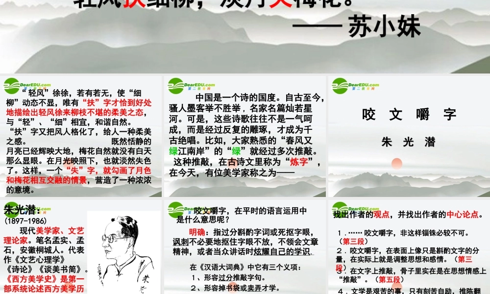 高中语文(咬文嚼字)教学课件2 新人教版必修5 课件
