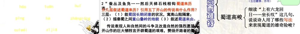 高中语文(蜀道难)课件 苏教版必修4 课件
