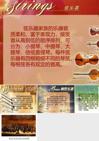 管弦乐队四个分组介绍