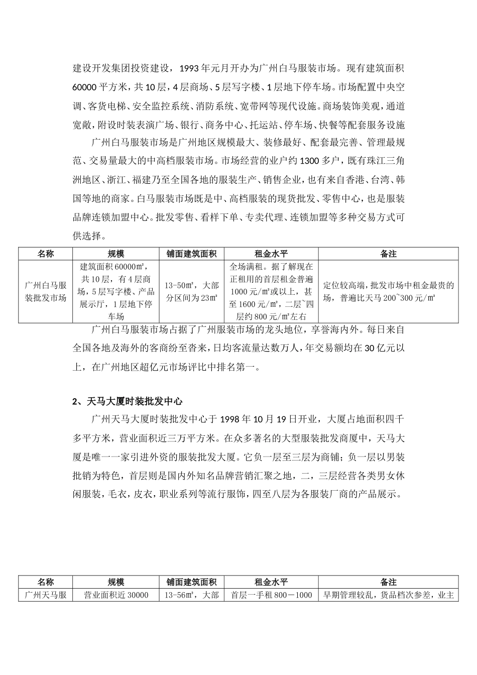 广州火车站商圈调查报告——广州火车站服装批发市场调查报告_第2页