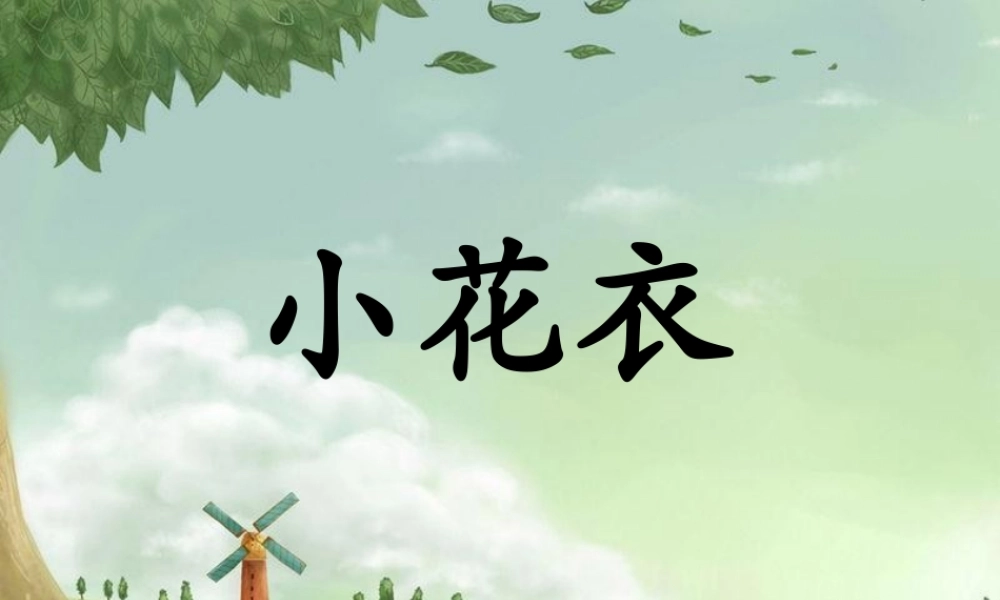《小花衣》课件