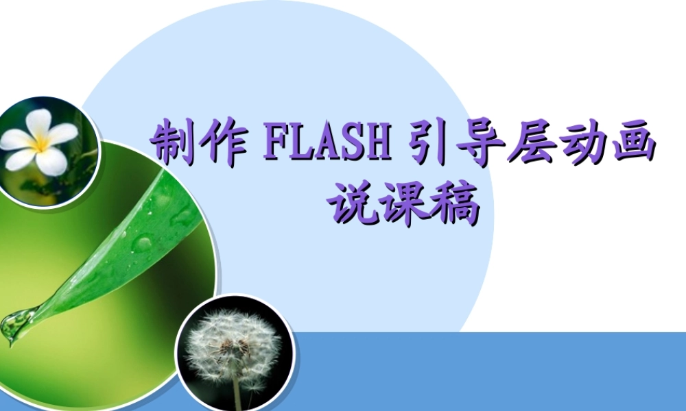 《Flash引导动画制作》说课稿