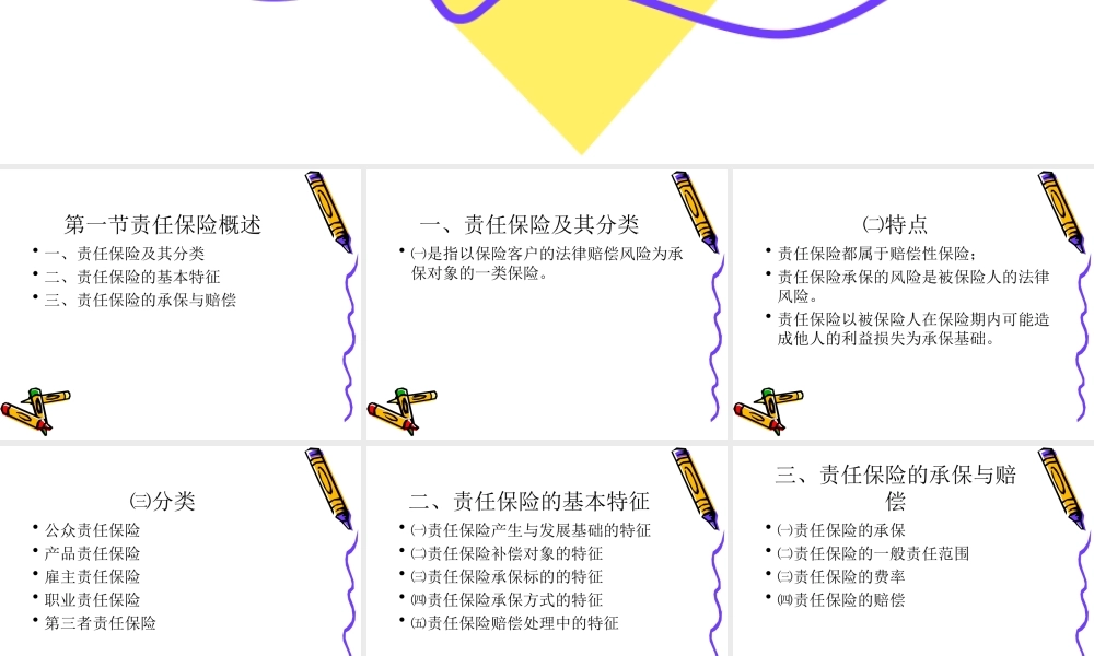 保险学基础PPT课件(第八章责任保险和人身保险)
