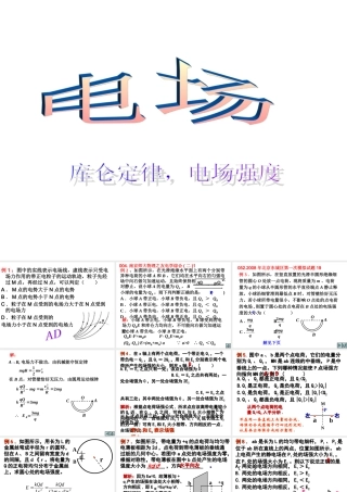 库仑定律电场强度(1)