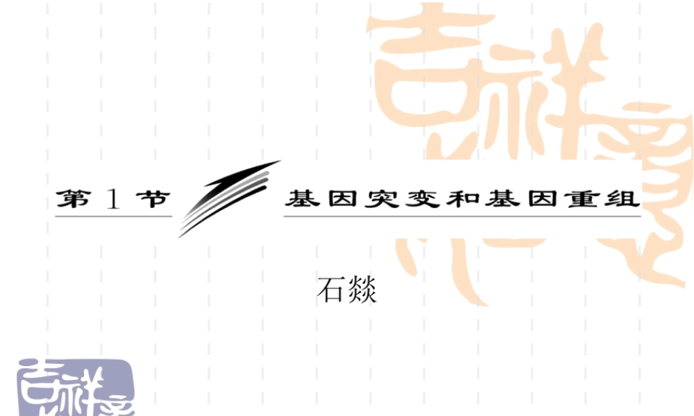 基因突变和重组