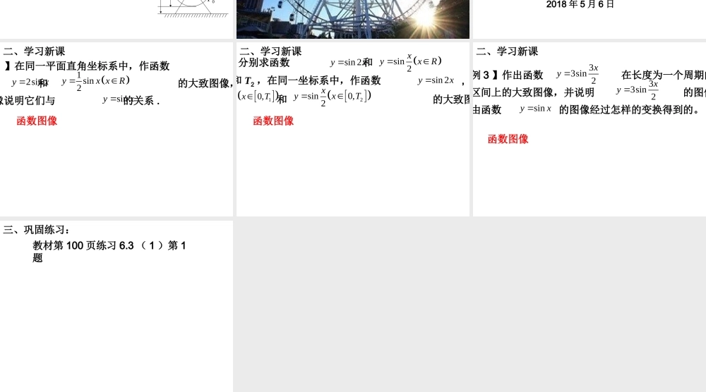 6.3函数y=Asin(ωx+φ)的图像与性质