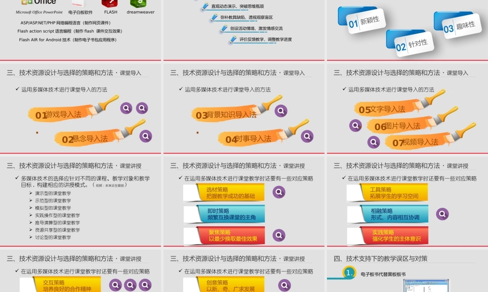 1121关蓓-技术支持下的课堂导入与课堂讲授