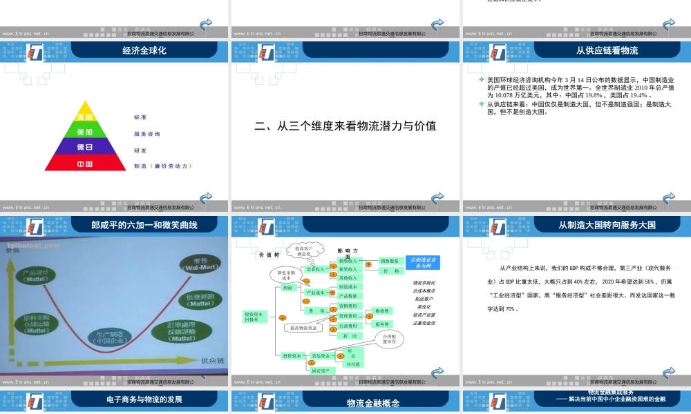招商物流及现代物流