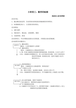 小班美工(勤劳的蚯蚓)