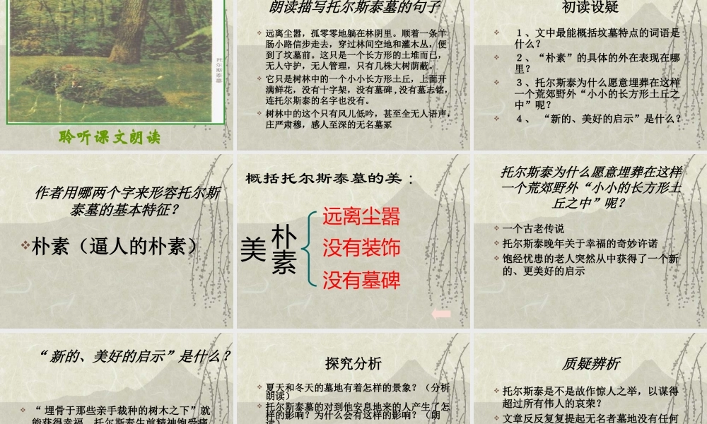 《世间最美的坟墓》课件