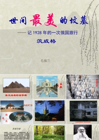 《世间最美的坟墓》课件