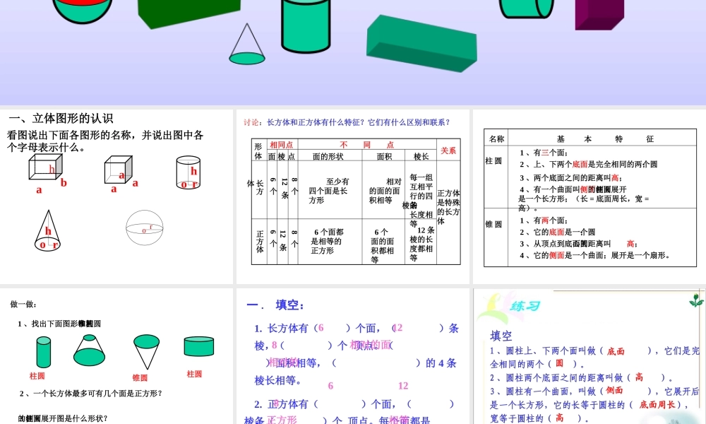 总复习立体图形1