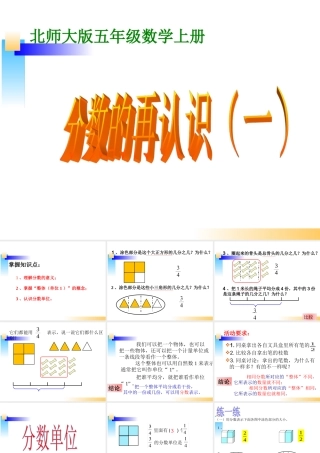 新北师大版五年级数学上册《分数的再认识(一)