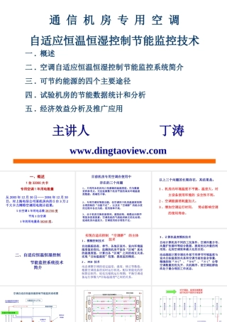 丁涛-专用空调自适应控制节能技术2008.11