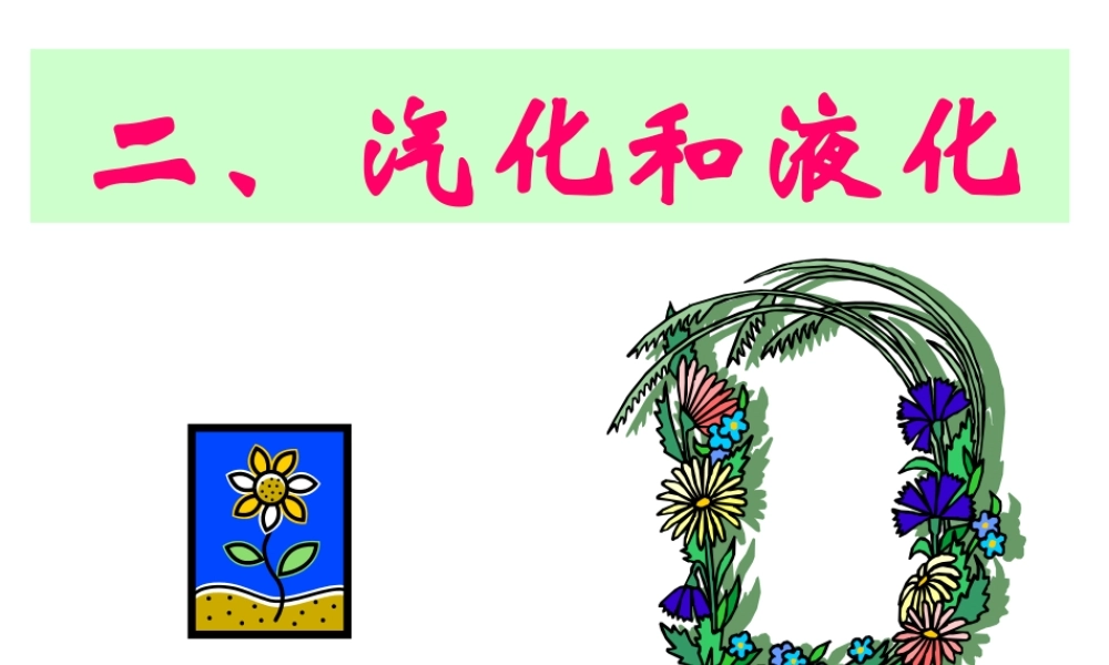 二、汽化和液化