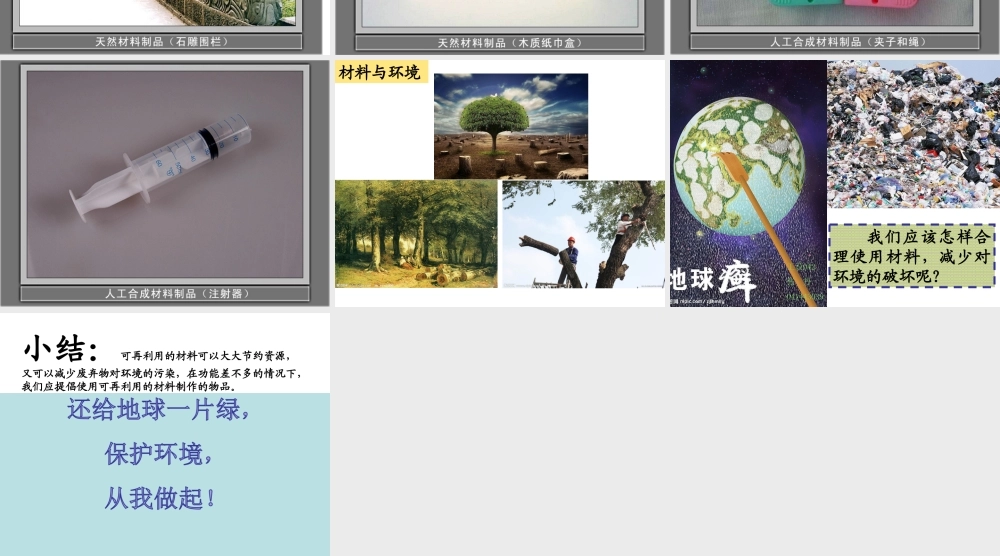 给身边的材料分类