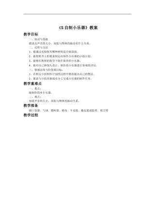 《5-自制小乐器》教案