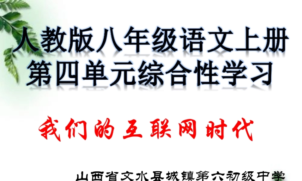 我们的互联网时代