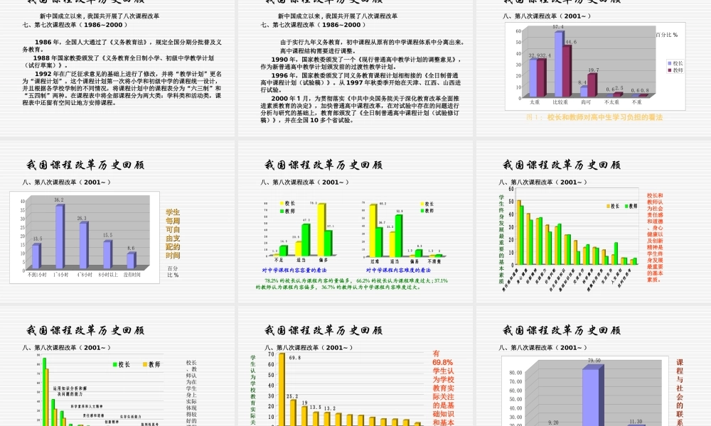 我国课程改革历史回顾