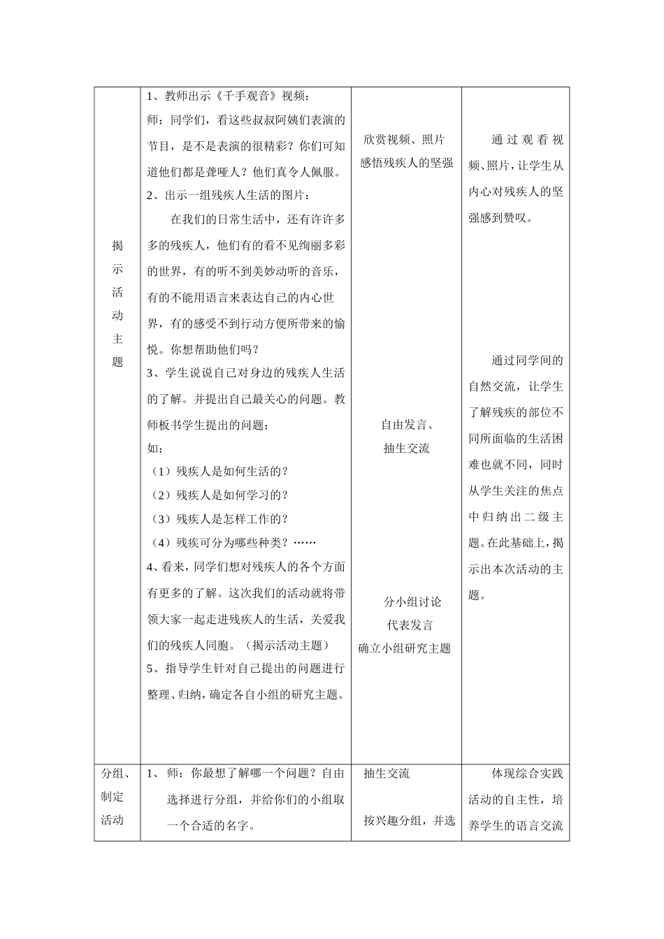 《关爱残疾人》教学设计_第3页