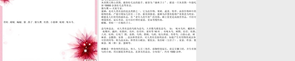 保护有益的小动物课件(1)