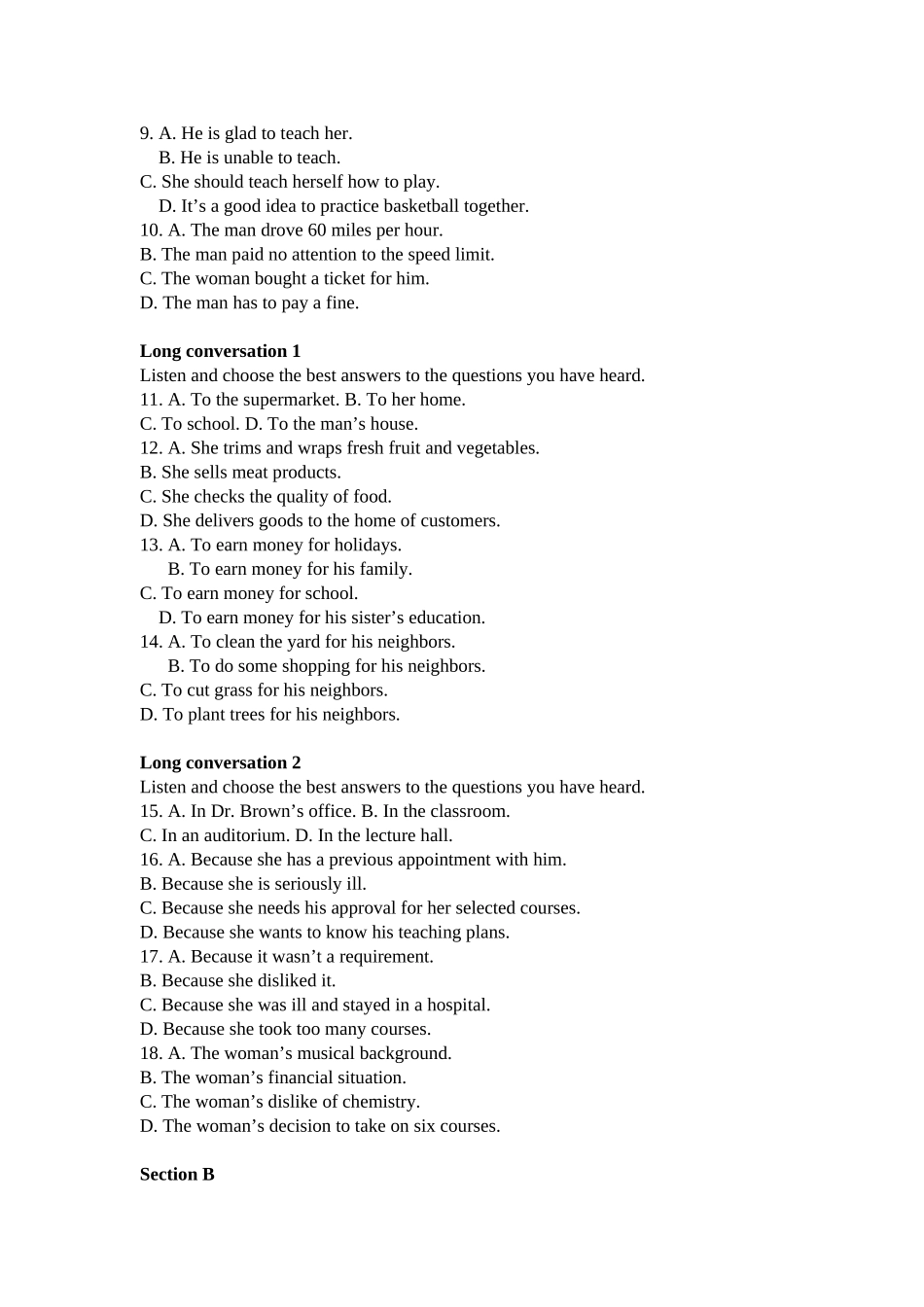 大学英语样卷_第2页