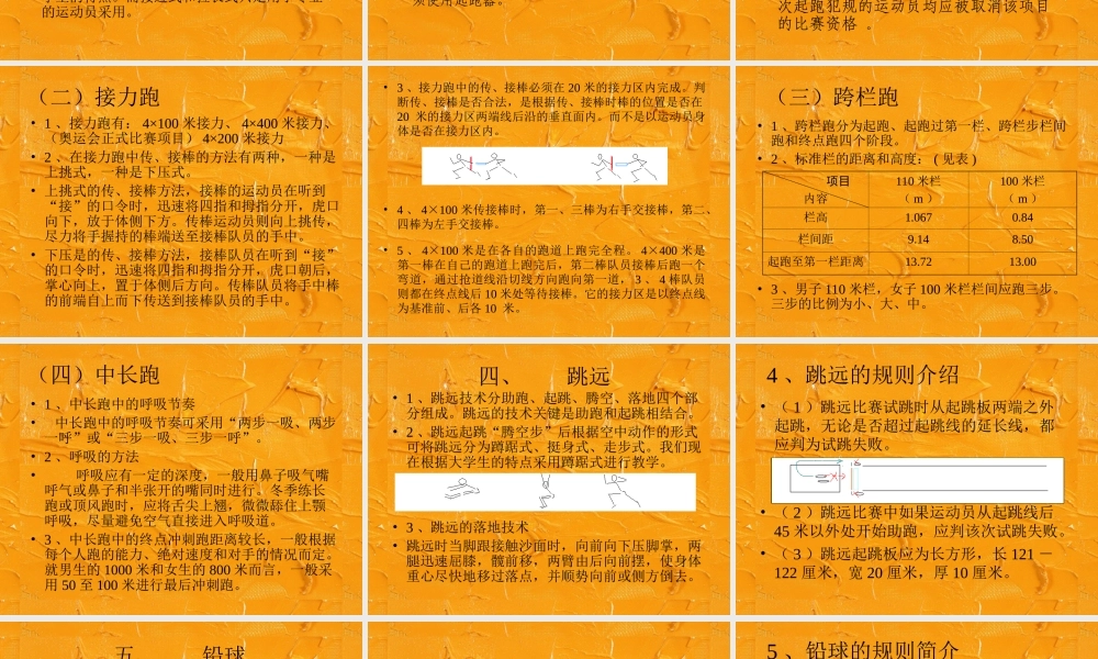 初中体育-田径理论课件