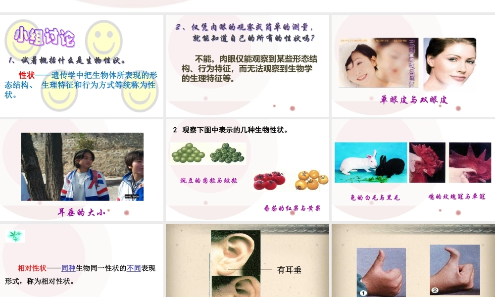 基因控制生物的性状