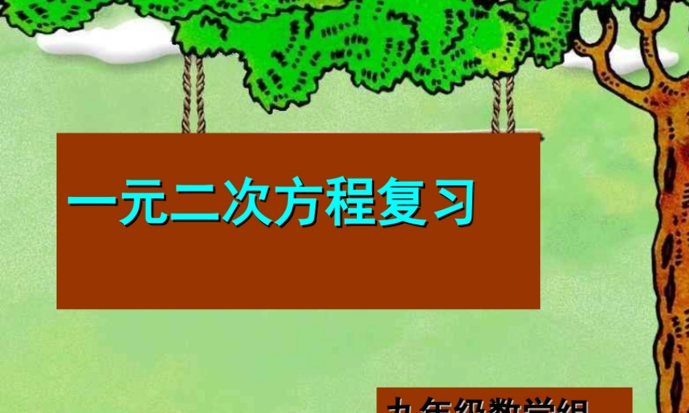 一元二次方程复习