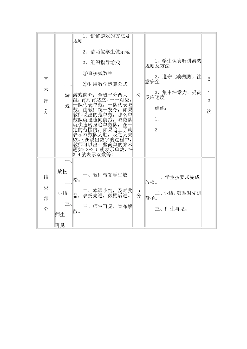 五年级体育教学设计——站立式起跑_第3页
