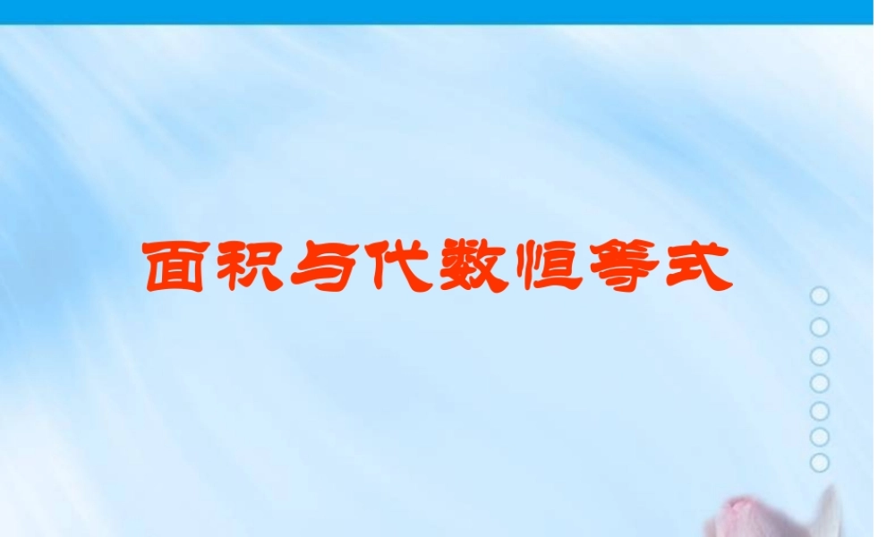 面积与代数恒等式