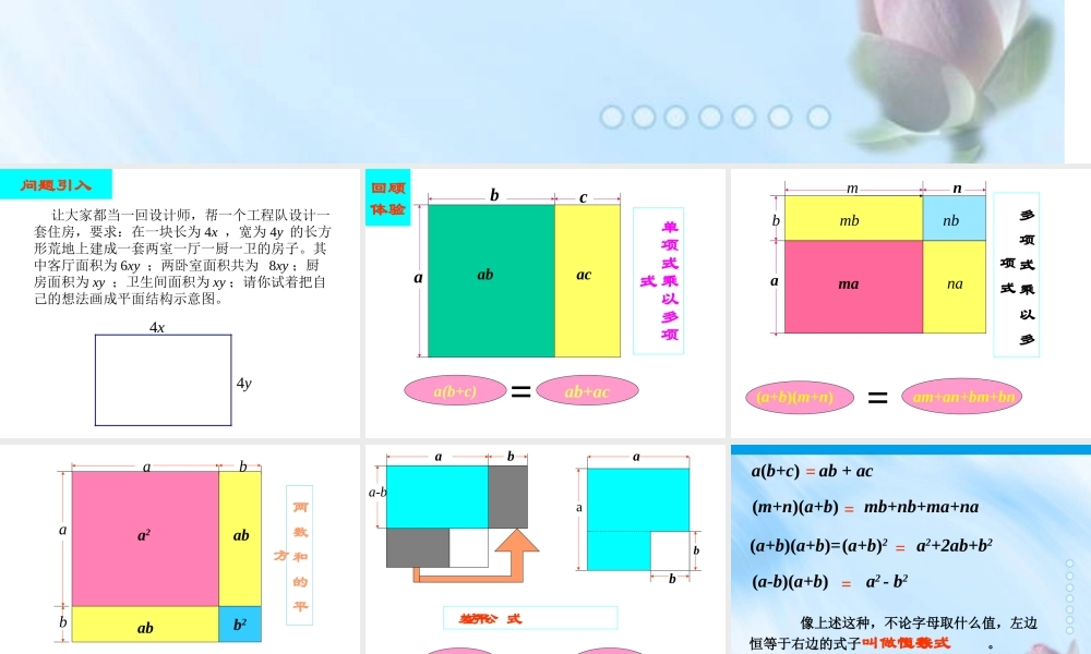 面积与代数恒等式