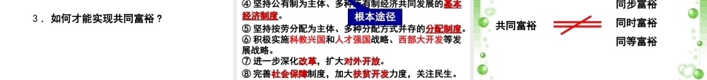多种分配制度并存PPT
